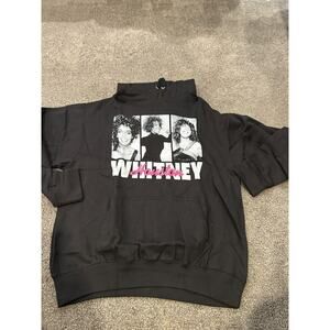 Whitney‎ Houston Black Sweatshirt Pullover With Pocket Womans SIze M